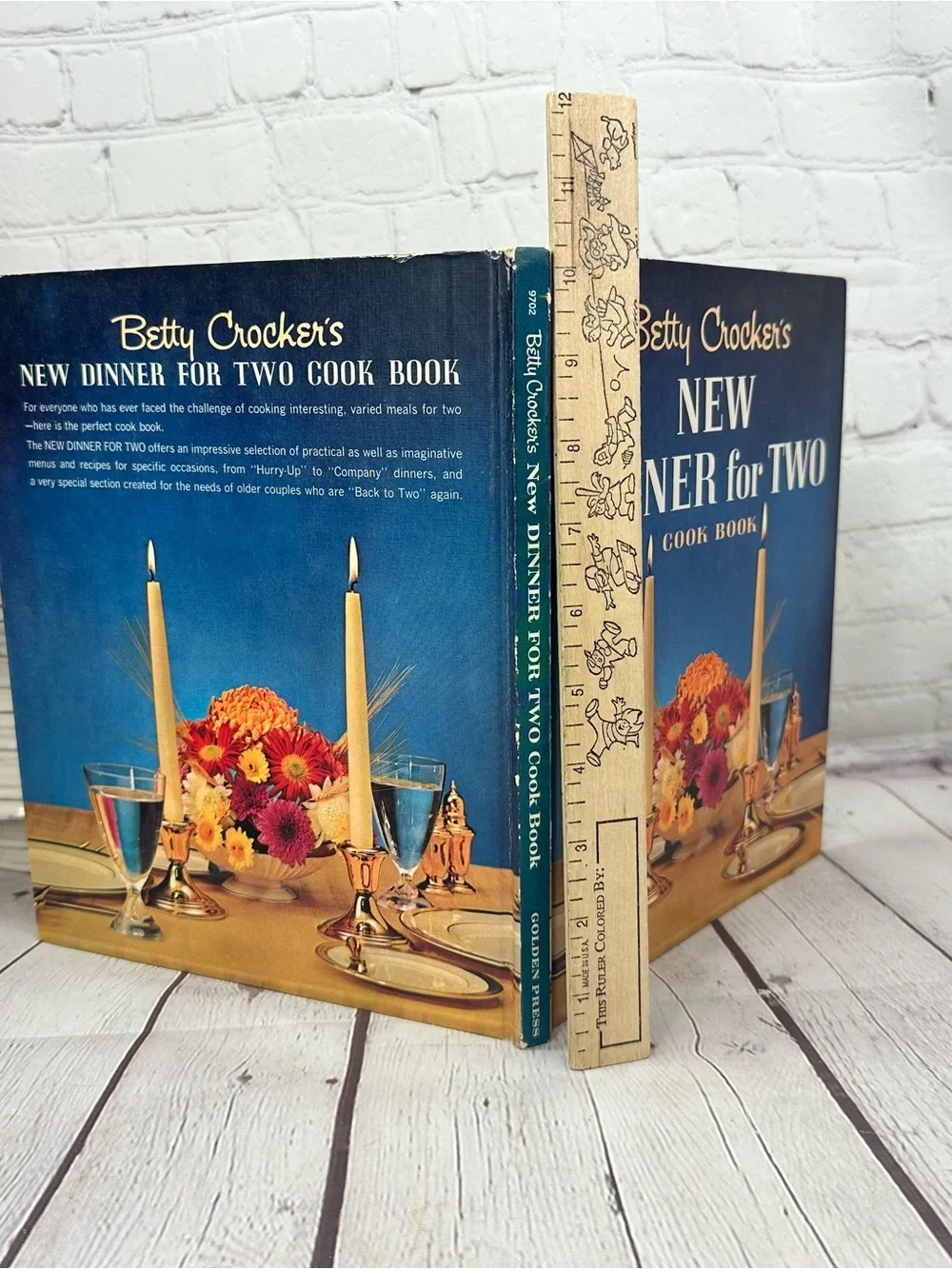 vtg 1964 Betty Crocker New Dinner for Two Cookbook retro classic americana